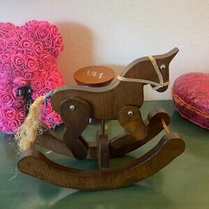 Wooden rocking horse